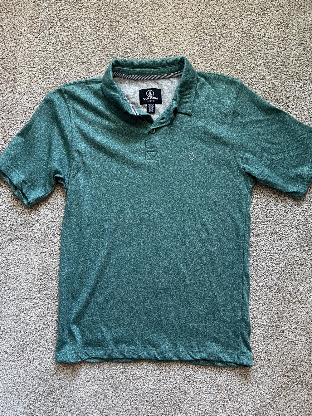 Volcom Heathered Polo in Green